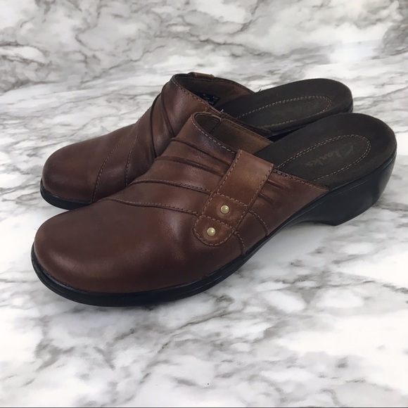 Clarks Brown Slip On Mules 7 - Picture 2 of 8